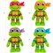 Legend Toys TMNT 8” Basic Plush Starter 4-Pack, Leonardo, Donatello, Raphael and Michelangelo - Officially Licensed